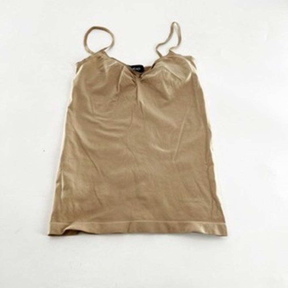 Bebe Womens Seamless Camisole Tan Nude Sweetheart Spaghetti Strap Top Size S - Picture 2 of 5